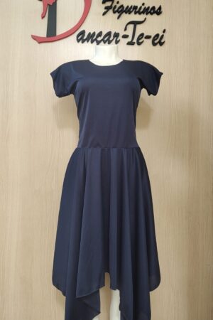 Vestido cor lisa - Azul Marinho  - PP - Pronta Entrega Dança profética