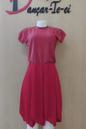Vestido Busto em lurex Vermelho - 8 pontas