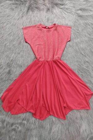 Vestido Lurex Vermelho - 8 Pontas - Pronta entrega Dança Profética