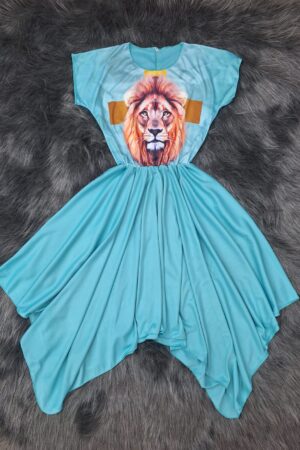 Vestido Tiffany Leão Pronta Entrega Dança Ministerial Profetica